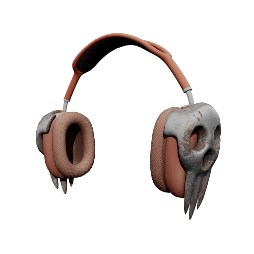 Airpods Max с Черепом - Красный